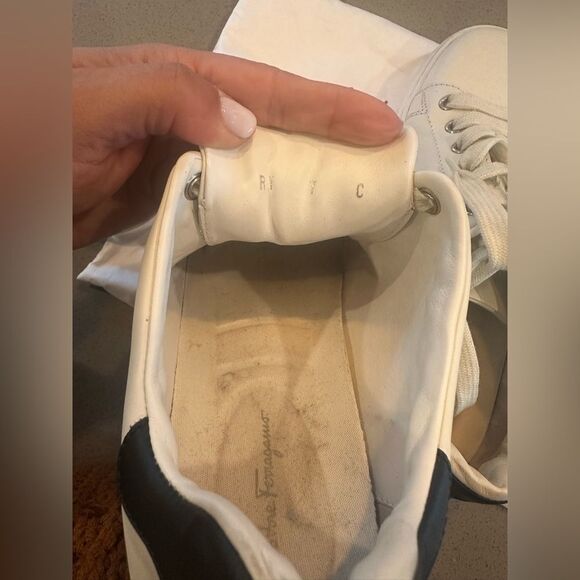 Salvatore Ferragamo White Sneakers Womens size 7 - Picture 9 of 10